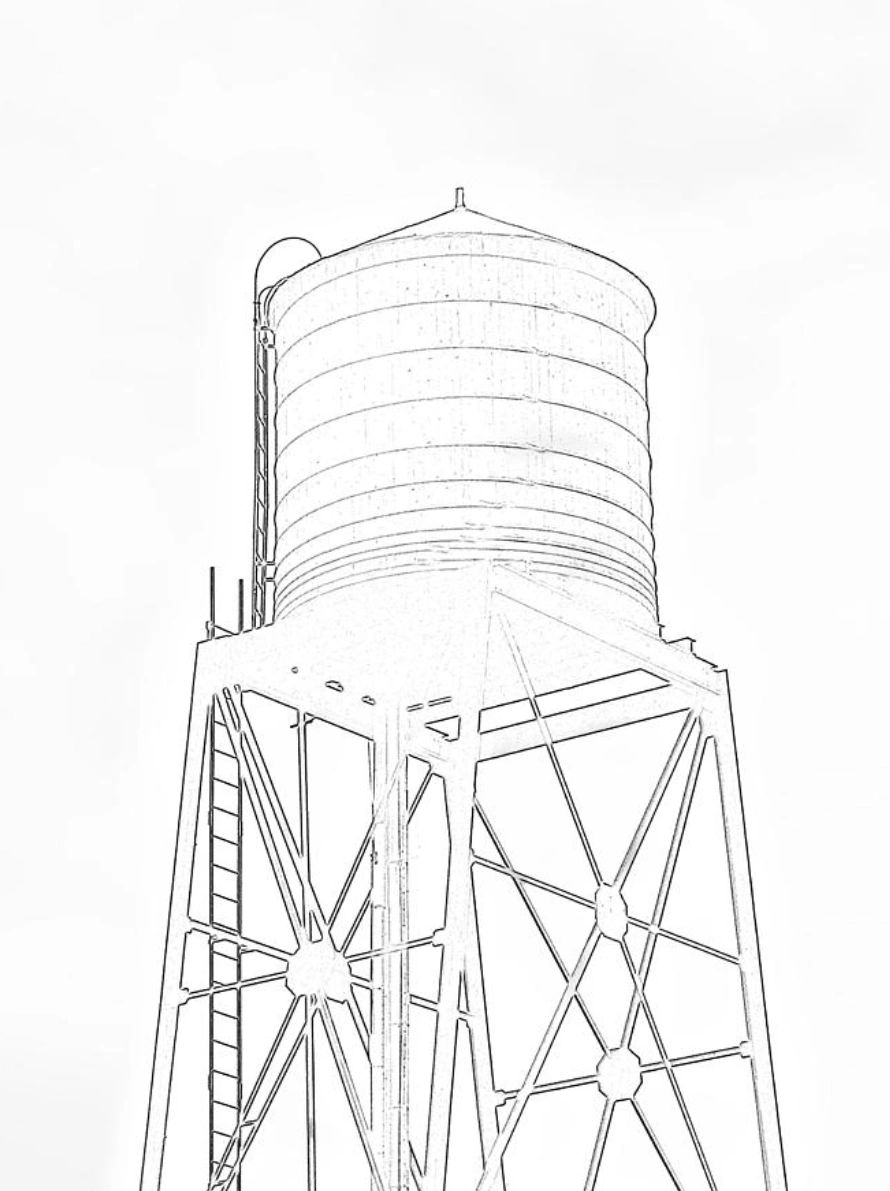 3D design for cylindrical water tank